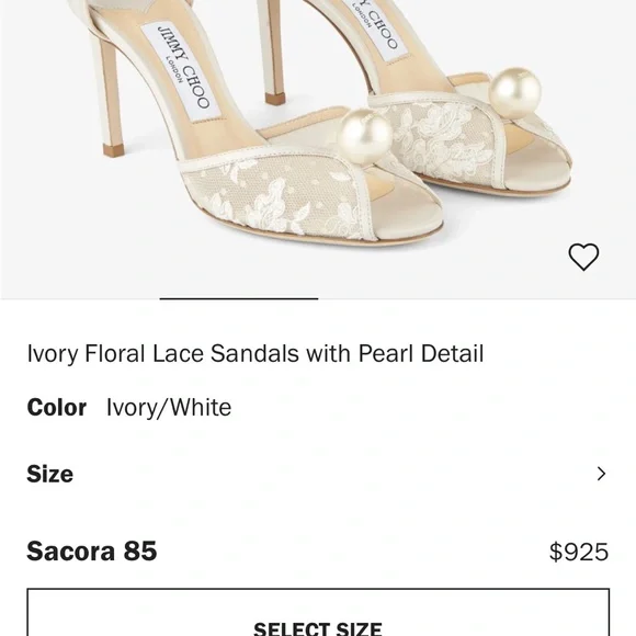 Jimmy Choo Cream Lace Heels - Picture 13 of 13